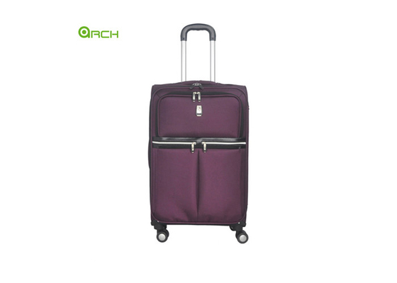 Tapisserie-Koffer-Weiche versah Gepäck mit drei Front Pockets- und Rochen-Rädern mit Seiten