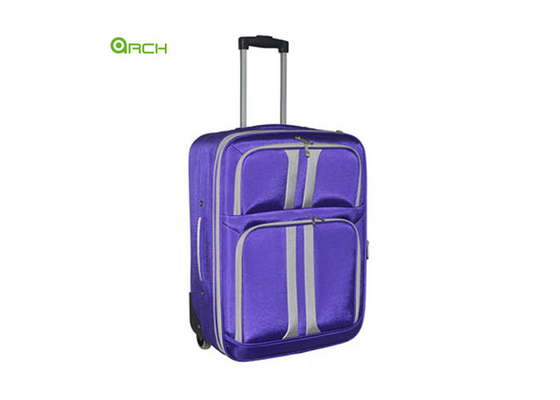 Tapisserie-Polyester-Weiche versah Gepäck mit zwei typischen Front Pockets- und Rochen-Rädern mit Seiten