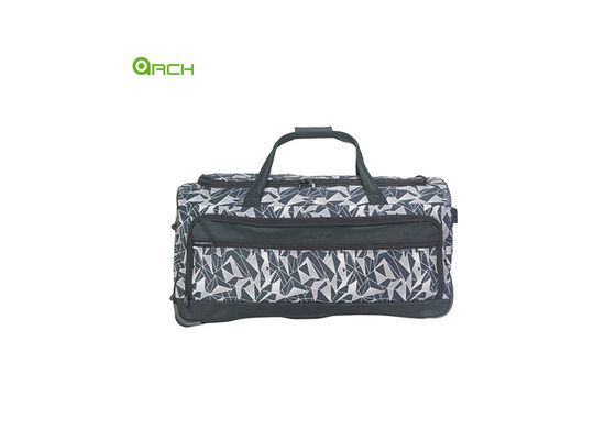 Hersteller Druck Polyester Rollgepäcksack mit zwei vorderen Taschen
