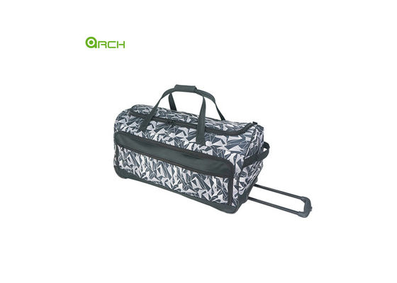 Hersteller Druck Polyester Rollgepäcksack mit zwei vorderen Taschen